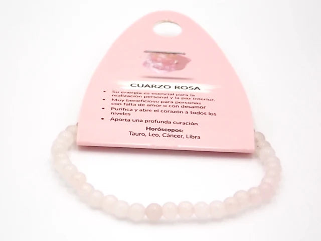 Pulsera piedra natural Cuarzo Rosa