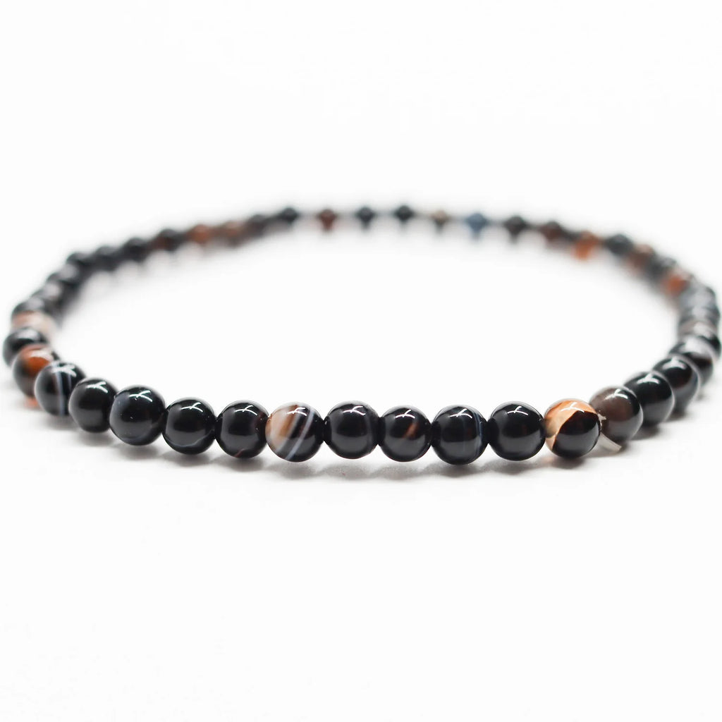 Pulsera de piedra natural Ágata Negra
