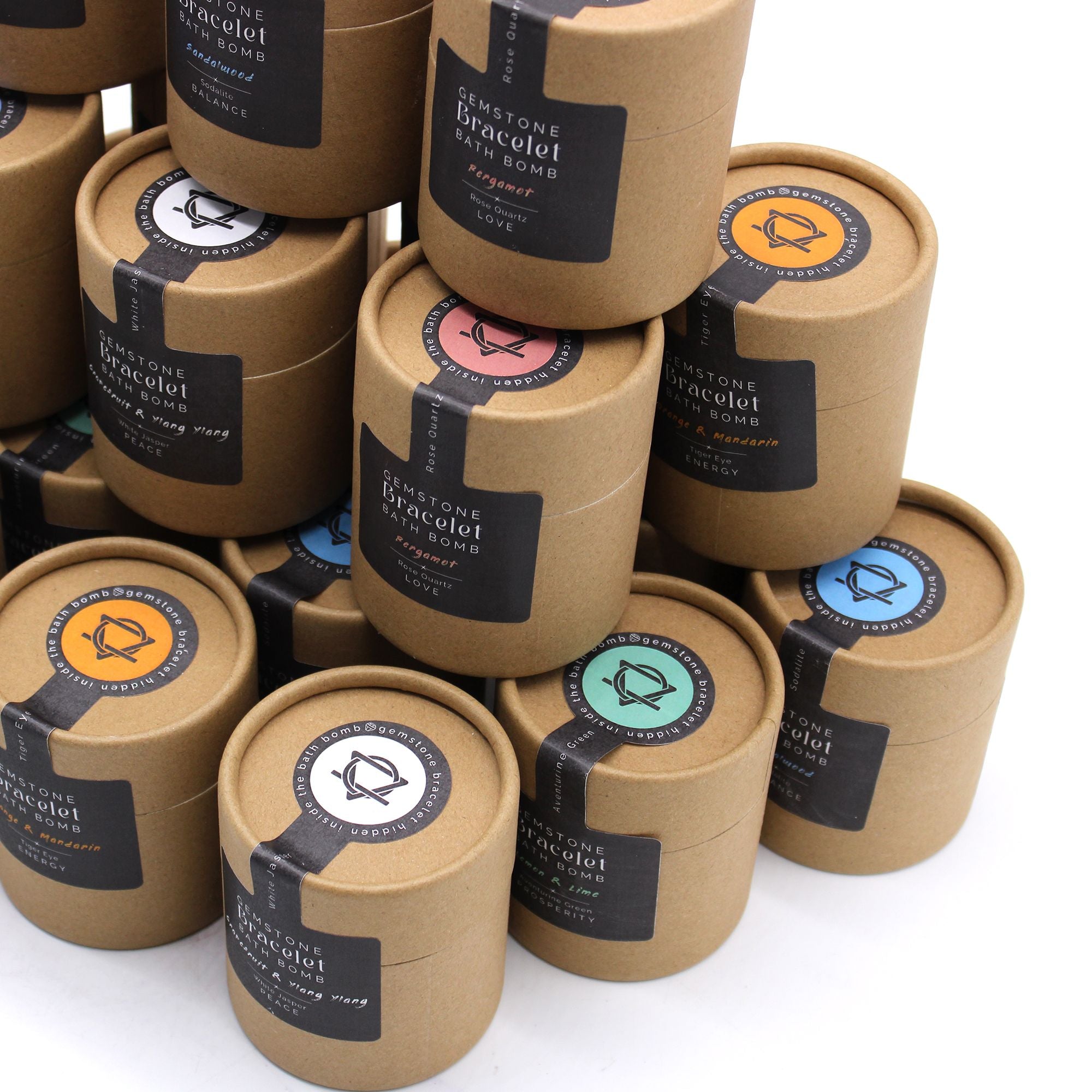 Bomba de baño con pulsera de gemas de amatista